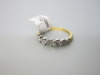 18ct Gold Ring with 7 Diamonds in White Gold Claw Mount, Size M. RRP &pound;1395. - 2