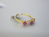 18ct Gold Ring with 3 Ruby's & 2 Diamonds, Size M. RRP &pound;1395. - 4