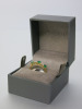 18ct Gold Ring with 3 Emeralds & 2 Diamonds, Size L-M. RRP &pound;1425.
