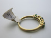 18ct Gold Ring with 3 Emeralds & 2 Diamonds, Size L-M. RRP &pound;1425. - 5