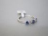 18ct White Gold with 3 Sapphires & 2 Diamonds (0.21ct). Size L. RRP &pound;1475. - 2
