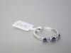 18ct White Gold with 3 Sapphires & 2 Diamonds (0.21ct). Size L. RRP &pound;1475. - 4