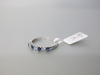 9ct White Gold Ring with 4 Sapphires & 3 Diamonds, Size N. RRP &pound;1175. - 7