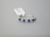9ct White Gold Ring with 4 Sapphires & 3 Diamonds, Size N. RRP &pound;1175. - 9