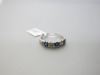 18ct White Gold Ring with 3 Sapphires & 2 Diamonds. Size O. RRP &pound;1695. - 2