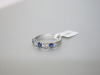 18ct White Gold Ring with 3 Sapphires & 2 Diamonds. Size O. RRP &pound;1695. - 4