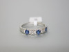 18ct White Gold Ring with 3 Sapphires & 2 Diamonds. Size O. RRP &pound;1695. - 5