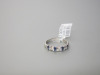 Platinum Bar Eternity Ring, Set with 4 Sapphires & 3 Diamonds. Size M. RRP &pound;1300. - 2