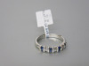 Platinum Bar Eternity Ring, Set with 4 Sapphires & 3 Diamonds. Size M. RRP &pound;1300. - 4