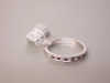 18ct White Gold Ring with Ruby's & Diamonds. Size L-M. RRP 1250 - 2