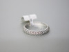 18ct White Gold Ring with 2 Full Rows of Diamonds. Size K-L. RRP &pound;1825. - 2