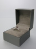 18ct White Gold Chocolate Diamond with Baguette Diamond Shoulder Ring, (Stated to be GIA Certificated, Certificate is Not Available). Size M. RRP &pound;1995.