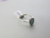 9ct Gold Ring with Pale Blue Aqua Stone with Diamond Chips. Size M. RRP &pound;795. - 5