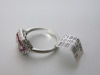 White Metal (No Hallmark) Ruby & Diamond Cluster Ring, Size O. RRP &pound;1850. - 3