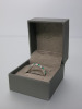 18ct White Gold Ring with 5 Emeralds & 4 Diamonds, Size M. RRP &pound;1125.