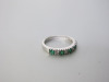 18ct White Gold Ring with 5 Emeralds & 4 Diamonds, Size M. RRP &pound;1125. - 2
