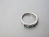 18ct White Gold Ring with 5 Emeralds & 4 Diamonds, Size M. RRP &pound;1125. - 3