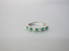 18ct White Gold Ring with 5 Emeralds & 4 Diamonds, Size M. RRP &pound;1125. - 5