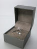 Platinum Ring with Pear Diamond & Surrounding Chips, Size L-M. RRP &pound;895
