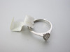 Platinum Ring with Pear Diamond & Surrounding Chips, Size L-M. RRP &pound;895 - 3