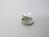 18ct White Gold Ring with 7 Emeralds & 6 Diamonds, Size L-M. RRP &pound;945. - 2