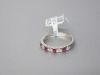 18ct White Gold Ring with 4 x Ruby's & 5 Diamonds, Size J-K. RRP &pound;915. - 4