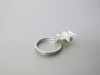 18ct White Gold Ring with 0.18ct Diamond Chips, Size M. RRP &pound;745. - 2