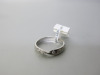 Platinum Ring with Diamond Twist. Size L. RRP &pound;650. - 2