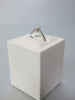 Platinum Baguette 0.18ct Diamond Solitaire Ring. Size L-M. RRP 895.