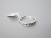 18ct White Gold Ring with 6 Ruby's & 5 Diamonds. Size M. RRP &pound;450. - 2