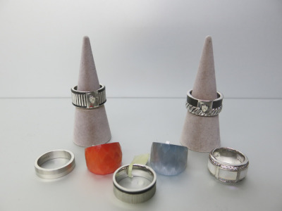 7 x Assorted Chunky Dress Rings. Sizes K-W. (As Viewed & Pictured).