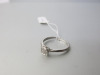 9ct White Gold Ring with Diamonds. Size P. - 2