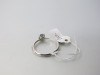 9ct White Gold Ring with Diamonds. Size P. - 4