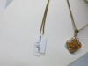 18ct Gold 18" Curb Chain with Citrine Pendant with Clear Stones Surrounding. RRP &pound;225. - 6