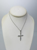 9ct White Gold with 9ct & Diamonds Crucifix Pendant. RRP &pound;400. - 2