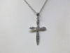 9ct White Gold with 9ct & Diamonds Crucifix Pendant. RRP &pound;400. - 3