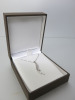 9ct White Gold Pendant 18" Diamond Pendant Chain. RRP 310.