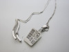 9ct White Gold Pendant 18" Diamond Pendant Chain. RRP 310. - 4