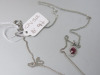 9ct White Gold 16" Chain & 18ct White Gold Pendant with Ruby Centre & Diamond Surround. RRP &pound;395. - 4
