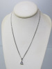 18ct White Gold 16" Chain with Triangular Diamond Pendant. RRP &pound;629. - 2