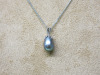 9ct White Gold 16" Chain with Grey Pearl. RRP &pound;400. - 3