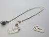9ct White Gold 16" Chain with Grey Pearl. RRP &pound;400. - 4