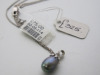 9ct White Gold 16" Chain with Grey Pearl. RRP &pound;400. - 5