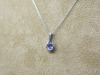 9ct White Gold 16" Chain Amethyst & Diamond Pendant. RRP &pound;199. - 3