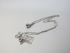 9ct White Gold 16" Chain Amethyst & Diamond Pendant. RRP &pound;199. - 4