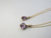 2 x 9ct Gold 16" & 18" Chains with Amethyst & Diamond Pendants. RRP &pound;395. - 3