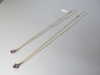 2 x 9ct Gold 16" & 18" Chains with Amethyst & Diamond Pendants. RRP &pound;395. - 4