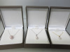 3 x 9ct Gold Chains (2 x 18" & 1 x 16") to Include: 2 x White Gold & 1 x Yellow Gold Chains with Fresh Water Pearl Pendants & Diamond Chips. Total RRP &pound;650 (As Viewed). - 6