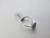 9ct Gold Ring with Pale Blue Aqua Stone with Diamond Chips. Size M. RRP &pound;795.