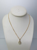 9ct Gold 16" Chain with 9ct Pear Opal Pendant. RRP &pound;470. - 2